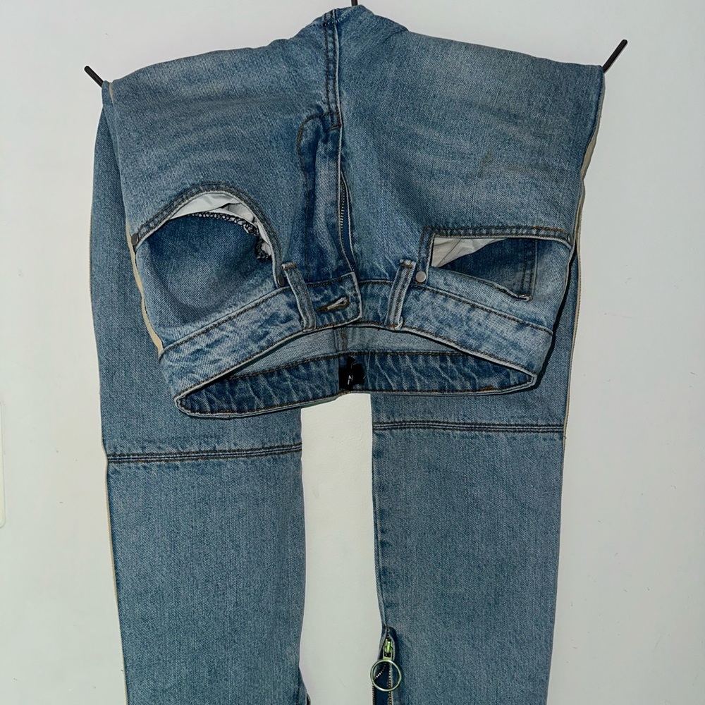Boohoo Mens Blue Straight Leg Jeans